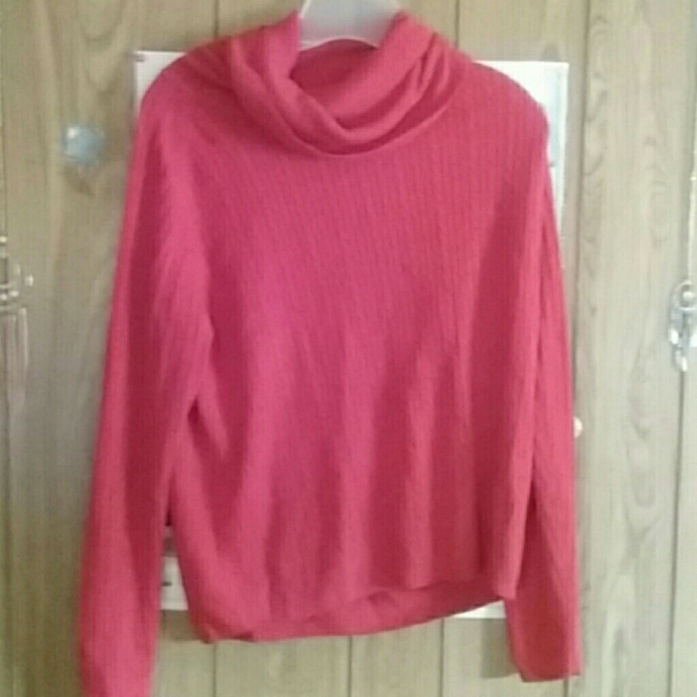 Red Cowell Neck Sweater